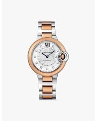 Cartier - Crw3Bb0021 Ballon Bleu De 18Ct Rose- Stainless-Steel And 0.05Ct Brilliant-Cut Diamond Automatic Watch - Lyst