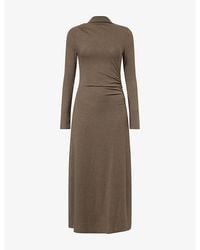 Rails - Margaret Draped-Panel Jersey Midi Dress - Lyst