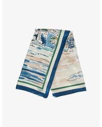 Weekend by Maxmara - Printed Square Silk Scarf - Lyst