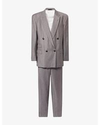 Giorgio Armani - Pinstripe Double-Breasted Wool Suit - Lyst