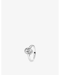 Sif Jakobs - Sardinien Ovale Grande Rhodium Plated Sterling- And Zirconia Ring - Lyst