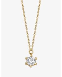 Astley Clarke - Interstellar Solitaire 14Ct- And 0.25Ct Lab-Grown Diamond Pendant Necklace - Lyst