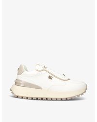 KG by Kurt Geiger - Louisa Logo-Badge Low-Top Faux-Leather Trainers - Lyst