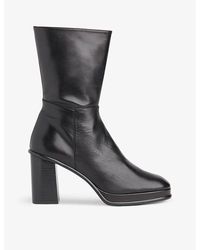 Whistles - Clara Platform-heel Leather Boots - Lyst