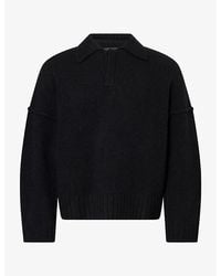 Seventh - Wool-Blend Knit Polo Jumper - Lyst