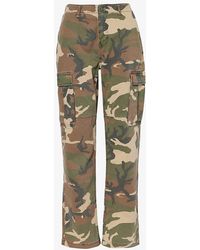 GOOD AMERICAN - Camouflage-print Stretch-denim-blend Jeans - Lyst