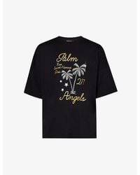 Palm Angels - Palm Over Paris Graphic-print Cotton-jersey T-shirt X - Lyst