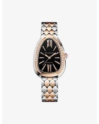 BVLGARI - Serpenti Seduttori 18Ct, Stainless-Steel Diamond Automatic Watch - Lyst