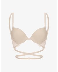 Simone Perele - Eden Lace-Trimmed Stretch-Woven Plunge Bra - Lyst