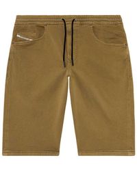 DIESEL - 2033 Krooley Elasticated-waist Stretch-cotton Shorts - Lyst