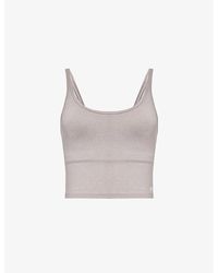 Vuori - Halo Performance Cropped Stretch-recycled Polyester Top - Lyst