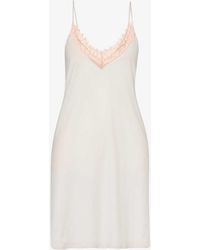 Skin - Lace-trim Sleeveless Organic-cotton Night Dress - Lyst