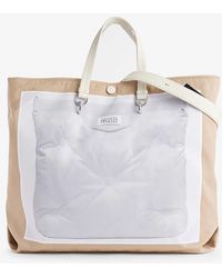 Maison Margiela - Trompe L'oeil-design Cotton-blend Tote Bag - Lyst