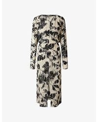Soeur - Francine Abstract-Print Silk-Crepe Maxi Dress - Lyst