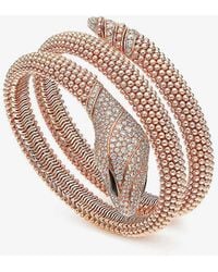 BVLGARI - Serpenti Pallini 18ct Rose-gold 3.13ct Brilliant-cut Diamond And Onyx Bracelet - Lyst