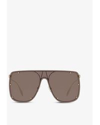 Alexander McQueen - Am0313s Shield Sunglasses - Lyst