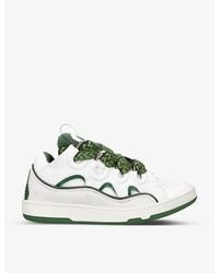 Lanvin - Curb Sneakers Khaki And White - Lyst