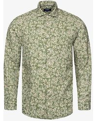 Eton - Floral-pattern Regular-fit Linen Shirt - Lyst