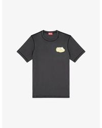 DIESEL - T-Adjust-V7 Branded-Print Cotton-Jersey T-Shirt - Lyst