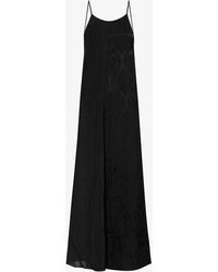 Uma Wang - Adore Contrast-panel Woven Midi Dress - Lyst