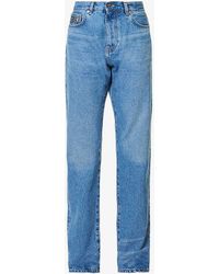 Versace - Faded-wash Belt-loop Straight-leg Mid-rise Jeans - Lyst