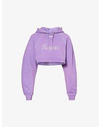 AVAVAV - Famous Crystal-embellished Cotton Hoody - Lyst