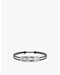 Messika - Move Large Natural Titanium And 0.44Ct Diamond Cord Bracelet - Lyst