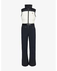 Moncler - Logo-Patch Sleeveless Down-Fill Ski Suit - Lyst