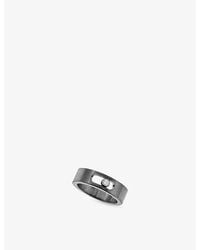 Messika - Move Small Graphite Titanium And 0.05Ct Diamond Ring - Lyst