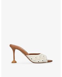 Aquazzura - Loom 85 Crochet Mules - Lyst