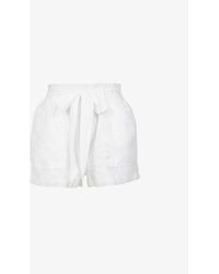 Bella Dahl Loose-fit Mid-rise Cotton-blend Shorts - White