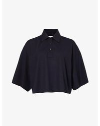 Bottega Veneta - Relaxed-fit Cropped Cotton-blend Polo Shirt - Lyst