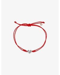 Kismet by Milka - Cherish 0.04Ct Baguette-Diamond And 0.07Ct Diamond Cord Bracelet - Lyst