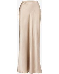 Anine Bing - Bar High-waist Silk Maxi Skirt - Lyst