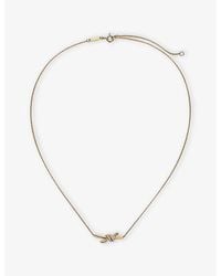Tiffany & Co. - Tiffany Knot Small Pendant 18Ct Rose- And 0.08Ct Diamond Pendant Necklace - Lyst