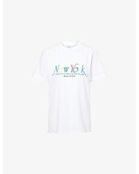 Sporty & Rich - Sports Ny 94 Slogan Cotton-Jersey T-Shirt - Lyst