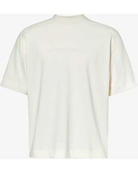 Emporio Armani - Brand-embossed Relaxed-fit Cotton-jersey T-shirt X - Lyst