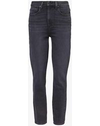 PAIGE - Flaunt Cheeky Ankle High-rise Stretch-denim Jeans - Lyst