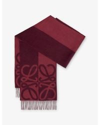 Loewe - Anagram Knitted Cashmere And Wool Scarf - Lyst