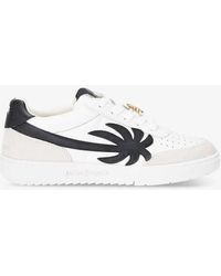Palm Angels - Palm Beach Brand-motif Leather Low-top Trainers - Lyst