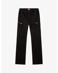 DIESEL - P-Ye Faded Straight-Leg Cargo Denim Trousers - Lyst