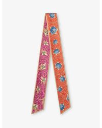 Cartier - Characters Silk-twill Scarf - Lyst