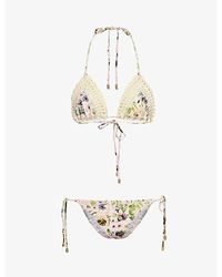 Zimmermann - Halliday Crochet-knit Bikini Set - Lyst