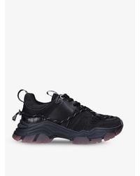 KG by Kurt Geiger Limitless Chunky-soled Vegan Leather And Mesh Sneakers - Black
