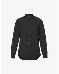 Polo Ralph Lauren - Long-Sleeved Logo-Embroidered Custom-Fit Stretch Cotton-Poplin Shirt - Lyst