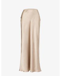 Anine Bing - Bar High-waist Silk Maxi Skirt - Lyst