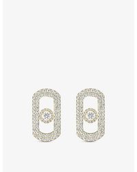 Messika - So Move Pavé 18Ct And 1.3Ct Diamond Earrings - Lyst