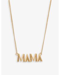 Rachel Jackson - Mama 22ct Yellow -plated Sterling Silver Necklace - Lyst