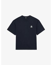 Reiss - Rainer Logo-Embroidered Cotton-Jersey T-Shirt - Lyst
