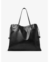 Jimmy Choo - Drawstring Embossed-Logo Nappa Leather Tote Bag - Lyst